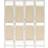 vidaXL 338559 4-Panel Cream Rumsavdelare