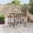 vidaXL Med Glasplade Polyrattan 110 x 70 x 110 cm Barbord