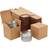 Juvale 100-Pack Brown Gift Boxes 3x3x3