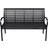 vidaXL Black 116 cm Steel and WPC Garden Bench