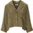 Ganni Washed Satin Crop Shirt - Green