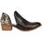 Diba True Shy Town Croc Round Toe Cowboy Booties Brown