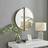 Furniturebox Crescent Gold Round Wall Mirror