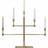 Star Trading Vide Brass Candle Bridge 50cm