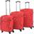 vidaXL Soft Case Set of 3 - Red