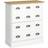 Tvilum White & Pine Nola Shoe Rack