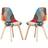 Life Interiors Tulip Patchwork Kitchen Chair 2pcs