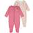 Name It Baby Girls Nbfnightsuit 2P W/F Flower Noos - Rose Wine