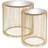 Kare Design 1 Wire 2 Piece Coffee Set Gold 46cm H X 45cm W X 45cm D Small Table 2pcs