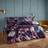 Paoletti Cordelia Floral Cotton Set Super King Duvet Cover White, Multicolour, Purple