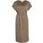 Vila Viellette Short Sleeved Midi Dress - Walnut