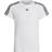 adidas Junior Train Essentials Aeroready 3-Stripes Slim-Fit Training Tee - White/Black