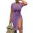 Gokatosau Women's Sexy Bodycon Midi Dress - Lavender