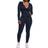 PrettyGarden Women's Two Piece Tracksuit Set - Black