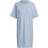 adidas Essentials 3-Stripes Single Jersey Boyfriend Tee Dress - Wonder Blue/White