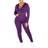 PrettyGarden Women's Two Piece Tracksuit Set - Purple