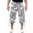 XRay Mens Belted Long Cargo Shorts - White Camo