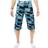 XRay Mens Belted Long Cargo Shorts - Teal Camo