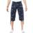 XRay Mens Belted Long Cargo Shorts - Navy Camo