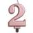 Globos Kagelys med 2 i rosegold