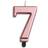 Globos Kagelys med 7 i rosegold