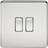 Knightsbridge Screwless 10AX 2G 2-Way Switch Polished Chrome SF3000PC Polished Chrome