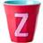 Rice Pinkish Colors Melamin Alfabet Kop-Z