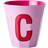 Rice Pinkish Colors Melamine Alphabet Cup C C