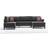 LOTO LIVING Eriska Antracit/Svart Soffa