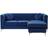 Beliani Timra Blue Soffa 220cm 3-sits