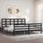 vidaXL Bed Frame with Headboard Black