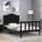 vidaXL Bed Frame with Headboard Black