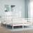 vidaXL Bed Frame with Headboard White 5FT