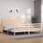 vidaXL Bed Frame with Headboard 200x200 Solid