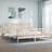 vidaXL Bed Frame with Headboard 200x200 Solid