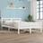 vidaXL white, Solid Wood Bed Frame Bed Base