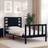 vidaXL Bed Frame with Headboard Black