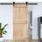 vidaXL Barn Solid Pine Sliding Door L (x210cm)