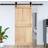 vidaXL 70x210 massivt fyrretræ Skydedør V (x210cm)