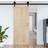 vidaXL 90x210 massivt fyrretræ Skydedør (90x210cm)