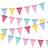 60 flags imitated burlap pennant banner multicolor fabric triangle rainbow