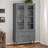 vidaXL Molde Solid Wood 90 x 35 x 175 cm Glass Cabinet