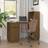 vidaXL 110x53x117 massivt fyrretræ gyldenbrun Skrivebord
