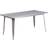 Flash Furniture 1266530 Silver/Chrome Dining Table 80x160cm