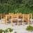 vidaXL 7 Piece Garden Solid Wood Teak Patio Dining Set, 1 Table incl. 6 Chairs
