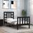 vidaXL Bed Frame with Headboard Black 2FT6