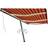 vidaXL Markise + vindsensor 600x300 orange/brun