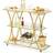 VEVOR Bar Cart Gold 3 Tiers Rullebord 35.1x111cm