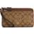 Coach Double Zip Wallet In Signature Canvas - Gold/Khaki Saddle