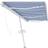 vidaXL Freestanding Manual Retractable Awning 600 x 300 cm Blue/White